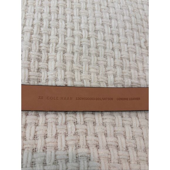 NEW Cole Haan Black Leather Logo Buckle Belt Quiet Luxury Minimalist Designer Wa main image 8